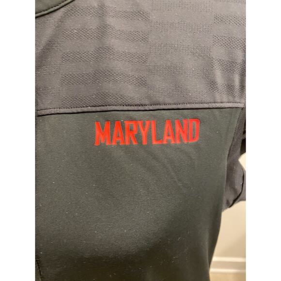 Under Armour Heat Gear Women Short Sleeve Half Button University Maryland Shirt - Picture 5 of 11